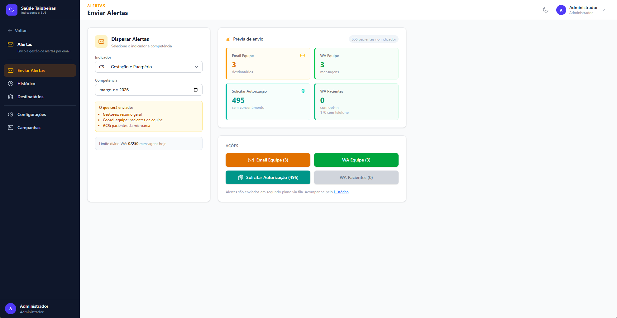 Alertas por Email e WhatsApp